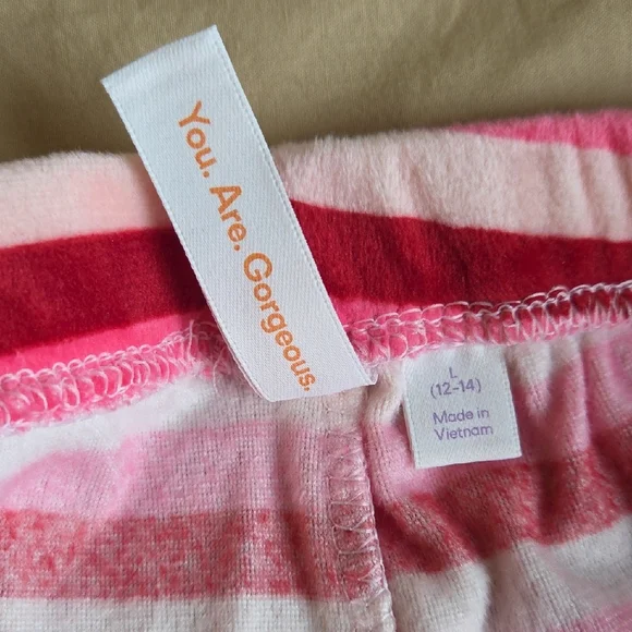 Joyspun Women's Striped Pink Pajama Set L(12-14) - Picture 7 of 10